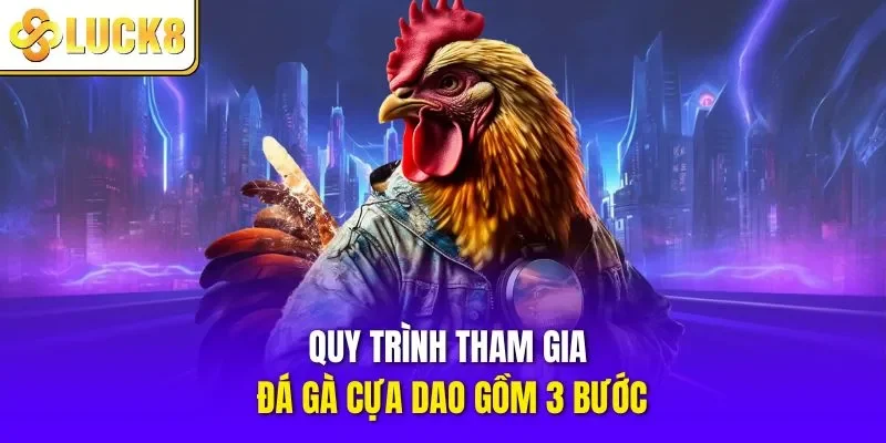 Quy trình tham gia đá gà cựa dao gồm 3 bước